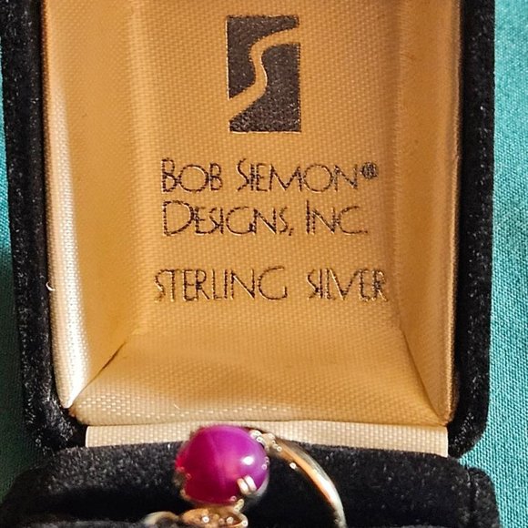 Bob Semon Pink Star Sapphire SS Ring size 7 - Picture 4 of 4